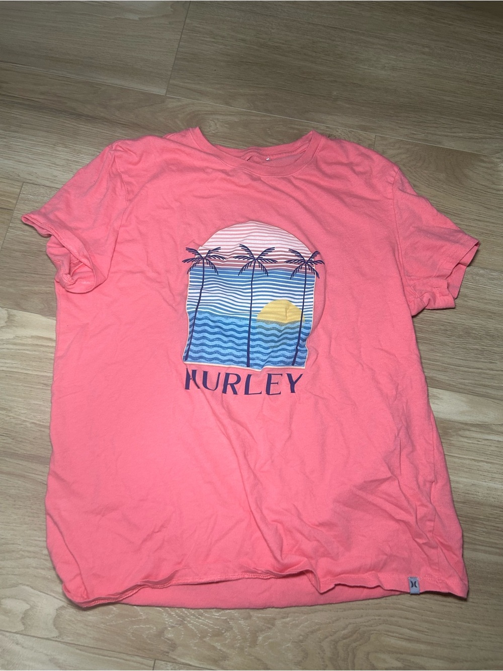 Hurley Coral Pink Crewneck Tee